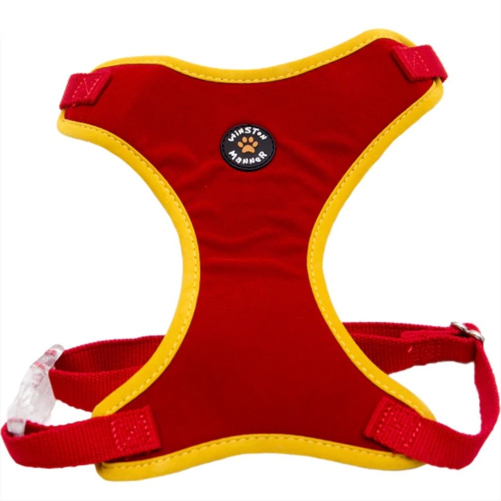 Winston Manner Designer Dog Harness in Red Rover